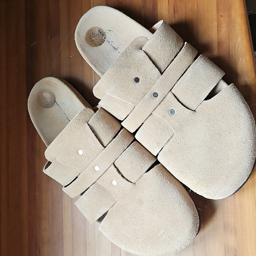 Free People Sunday Season Suede Footbed Slip On Clogs Size 39